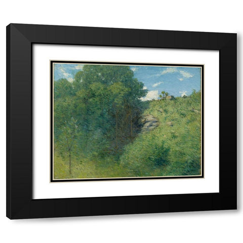 Ravine near Branchville Black Modern Wood Framed Art Print with Double Matting by Weir, J Alden