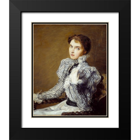 The Grey Bodice Black Modern Wood Framed Art Print with Double Matting by Weir, J Alden