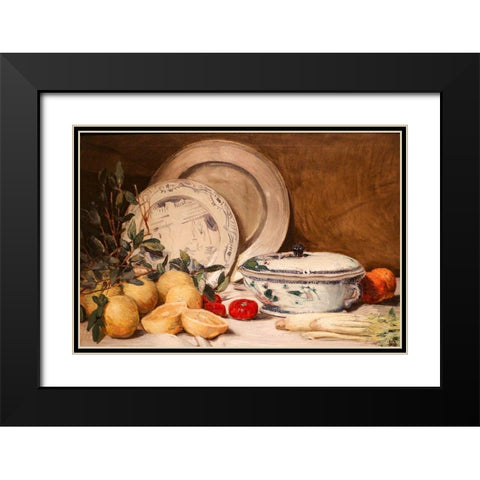 Still Life Black Modern Wood Framed Art Print with Double Matting by Weir, J Alden