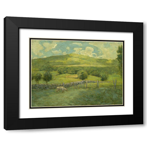 Obweebetuck Black Modern Wood Framed Art Print with Double Matting by Weir, J Alden