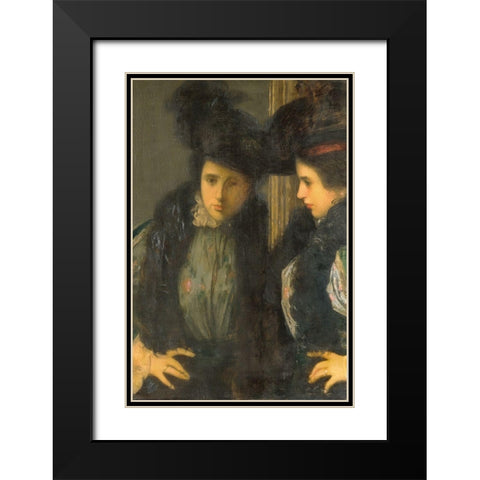 The Green Bodice Black Modern Wood Framed Art Print with Double Matting by Weir, J Alden