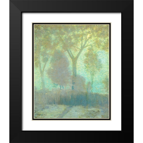 Moonlight Black Modern Wood Framed Art Print with Double Matting by Weir, J Alden