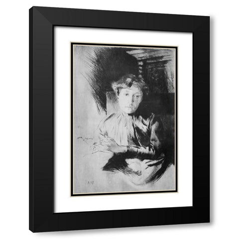 By Candlelight Black Modern Wood Framed Art Print with Double Matting by Weir, J Alden