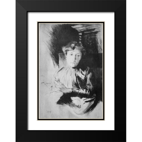 By Candlelight Black Modern Wood Framed Art Print with Double Matting by Weir, J Alden