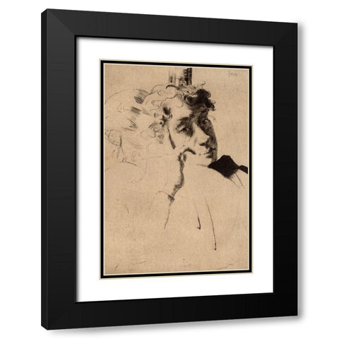 Reflections Black Modern Wood Framed Art Print with Double Matting by Weir, J Alden