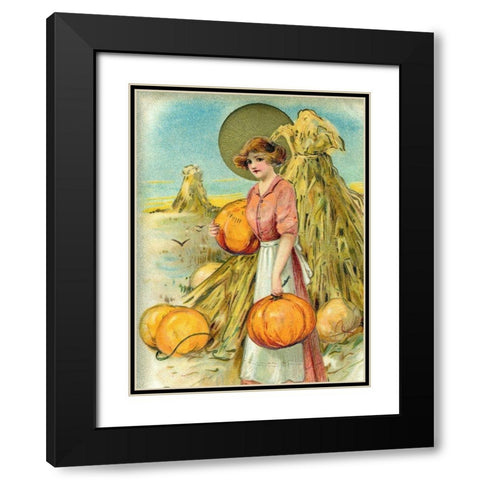 Hearty Thanksgiving Greeting Black Modern Wood Framed Art Print with Double Matting by Missouri History Museum