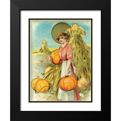 Hearty Thanksgiving Greeting Black Modern Wood Framed Art Print with Double Matting by Missouri History Museum