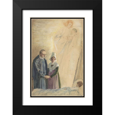 Illustration 5 for Little Peter A Christmas Morality for Children of Any Age Black Modern Wood Framed Art Print with Double Matting by Brock, Charles Edmund
