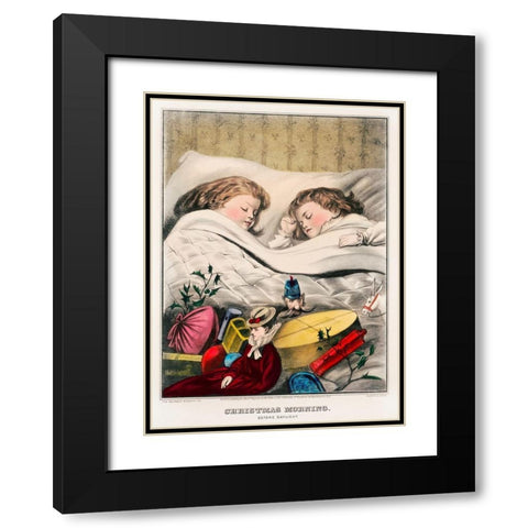 Christmas Morning Before Daylight Black Modern Wood Framed Art Print with Double Matting by The Kellogg & Bulkeley Co