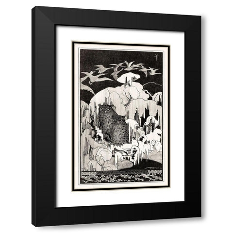 Christmas night Black Modern Wood Framed Art Print with Double Matting by Hoytema, Theo van