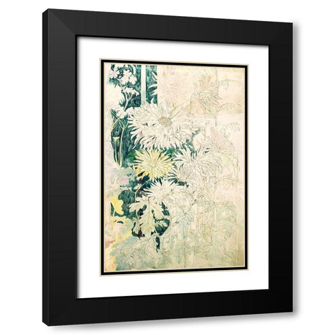 Chrysanthemums and fall flowers Black Modern Wood Framed Art Print with Double Matting by Hoytema, Theo van