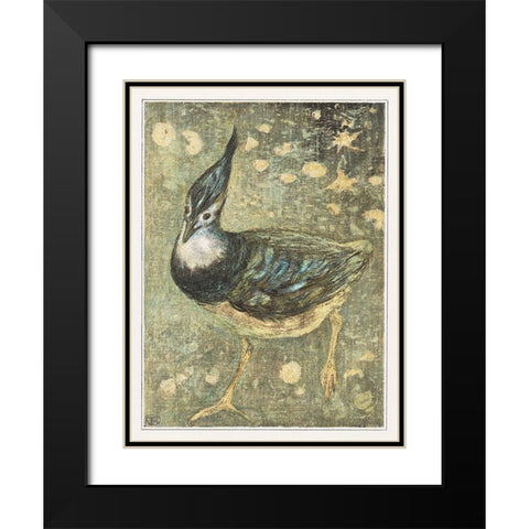 Lapwing Black Modern Wood Framed Art Print with Double Matting by Hoytema, Theo van
