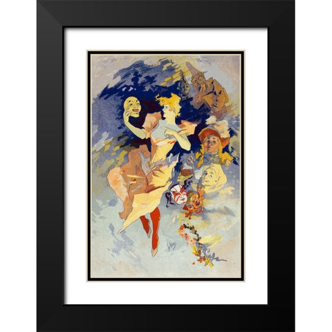 Masters of the Poster Plate 205 Black Modern Wood Framed Art Print with Double Matting by Cheret, Jules