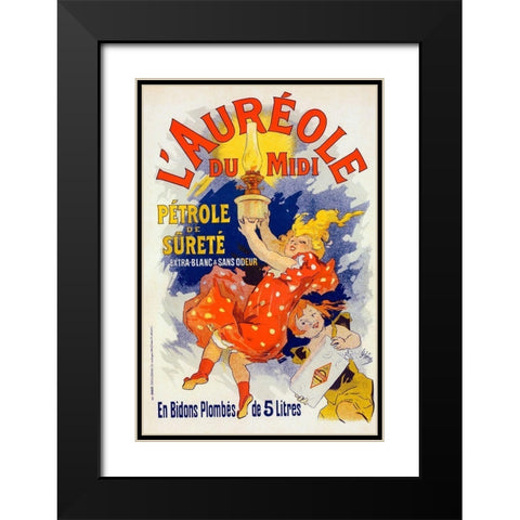 LAureole du Midi Black Modern Wood Framed Art Print with Double Matting by Cheret, Jules