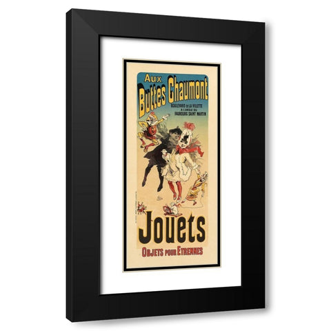Aux Buttes Chaumont Plate 141 Black Modern Wood Framed Art Print with Double Matting by Cheret, Jules