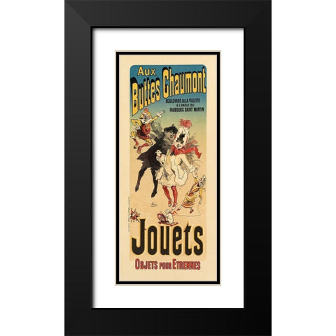 Aux Buttes Chaumont Plate 141 Black Modern Wood Framed Art Print with Double Matting by Cheret, Jules