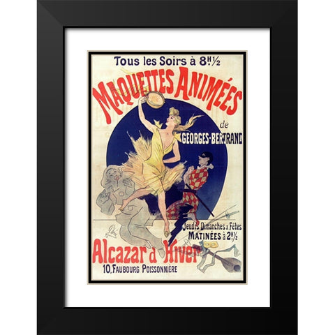 Alcazar dhiver 1890 Black Modern Wood Framed Art Print with Double Matting by Cheret, Jules
