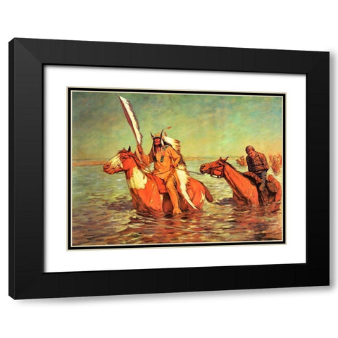 The End - Captured Bluecoat Black Modern Wood Framed Art Print with Double Matting by Shreyvogel, Charles