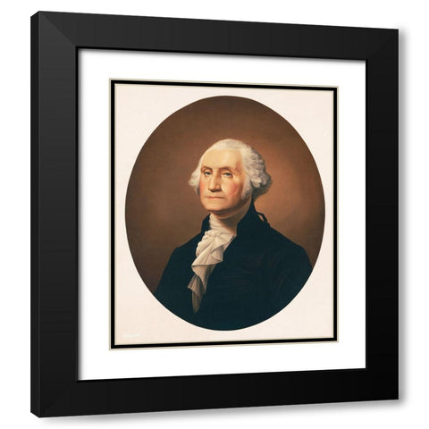 George Washington Black Modern Wood Framed Art Print with Double Matting by Queen, James Fuller
