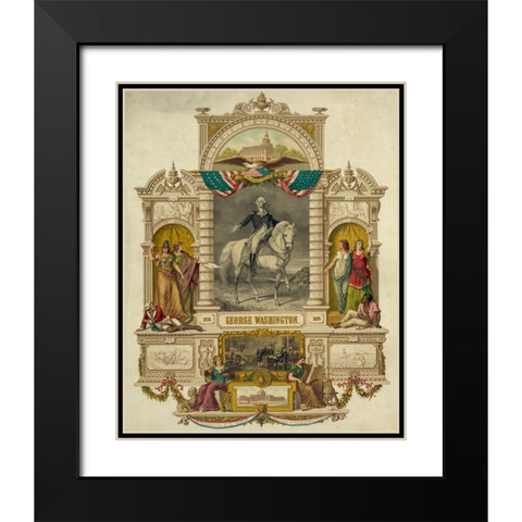 George Washington Black Modern Wood Framed Art Print with Double Matting by Library of Congress
