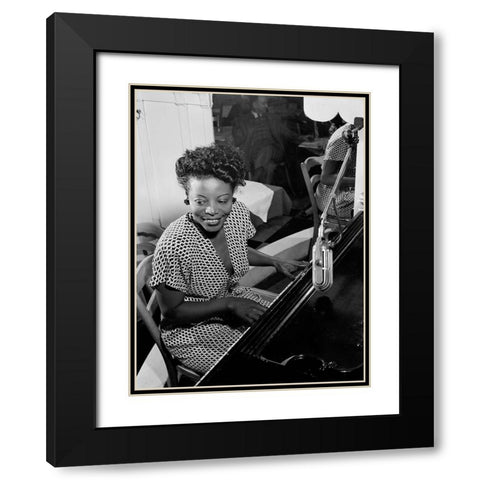 Mary Lou Williams Black Modern Wood Framed Art Print with Double Matting by Gottlieb, William