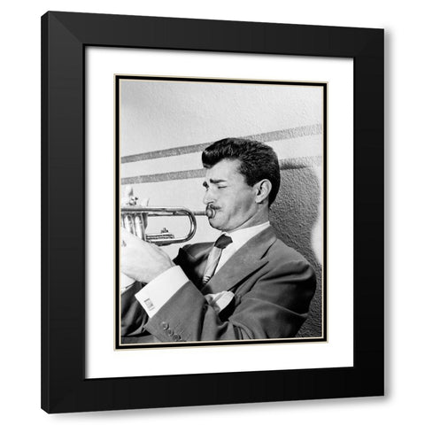 Chico Alvarez-1947 Black Modern Wood Framed Art Print with Double Matting by Gottlieb, William
