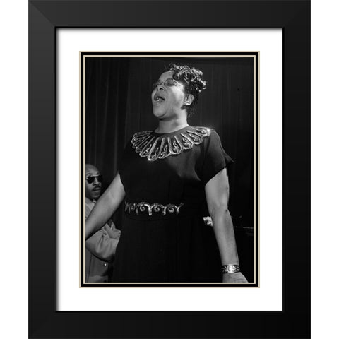 Bertha Chippie Hill-New York 1947 Black Modern Wood Framed Art Print with Double Matting by Gottlieb, William