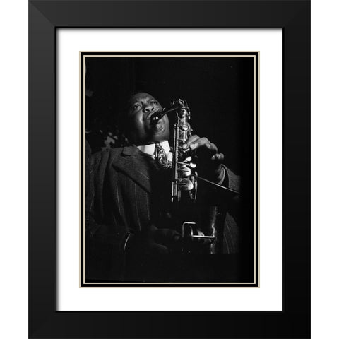 Portrait of Pete Brown Black Modern Wood Framed Art Print with Double Matting by Gottlieb, William