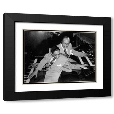 Billy Taylor and Bob Wyatt-New York 1947 Black Modern Wood Framed Art Print with Double Matting by Gottlieb, William
