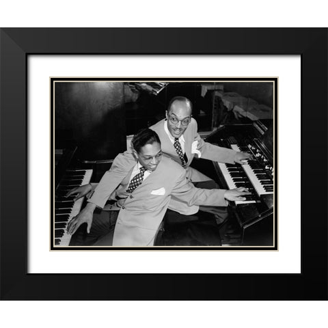 Billy Taylor and Bob Wyatt-New York 1947 Black Modern Wood Framed Art Print with Double Matting by Gottlieb, William