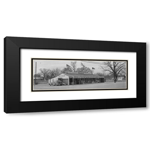 U.S. Highway 80-Texas-between Dallas and Fort Worth. Roadside stand-1942 Black Modern Wood Framed Art Print with Double Matting by Rothstein, Arthur