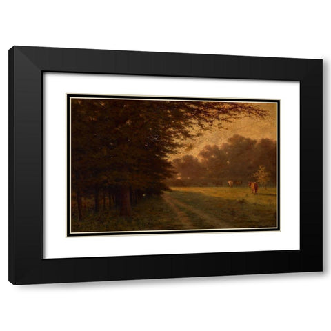 Indiana Landscape Black Modern Wood Framed Art Print with Double Matting by Gruelle, Richard Buckner