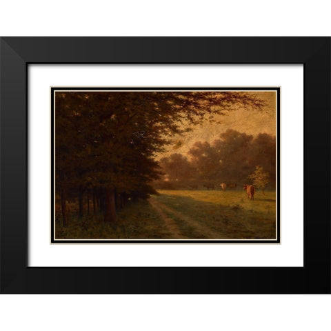 Indiana Landscape Black Modern Wood Framed Art Print with Double Matting by Gruelle, Richard Buckner