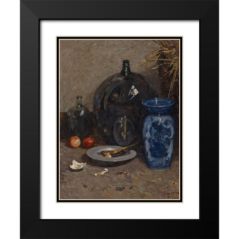 Still Life Black Modern Wood Framed Art Print with Double Matting by Forsyth, William J.