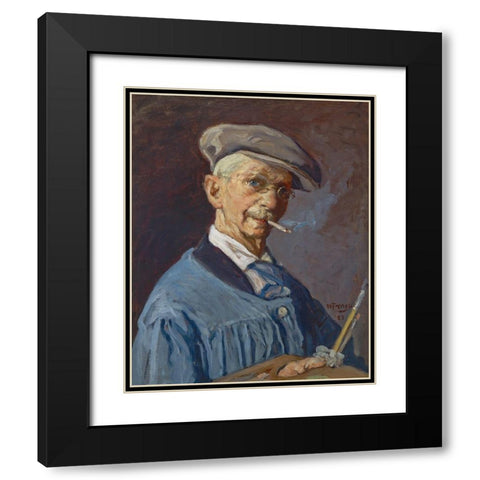 The Painter Man Black Modern Wood Framed Art Print with Double Matting by Forsyth, William J.