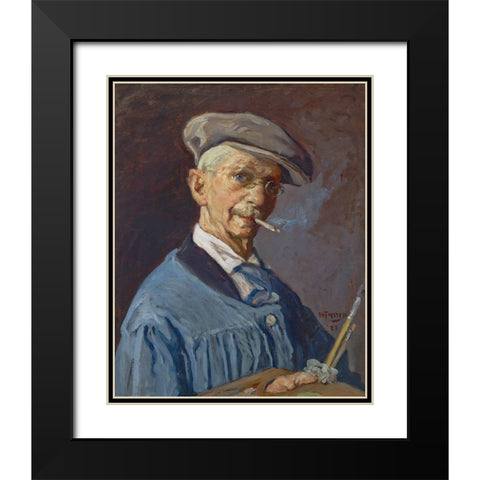 The Painter Man Black Modern Wood Framed Art Print with Double Matting by Forsyth, William J.