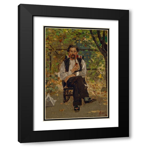 Uncle Con (Conley Highland) Black Modern Wood Framed Art Print with Double Matting by Forsyth, William J.