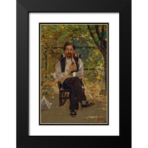 Uncle Con (Conley Highland) Black Modern Wood Framed Art Print with Double Matting by Forsyth, William J.