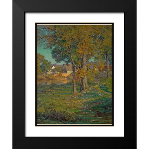 Thornberrys Pasture-Brooklyn-Indiana Black Modern Wood Framed Art Print with Double Matting by Adams, John Ottis