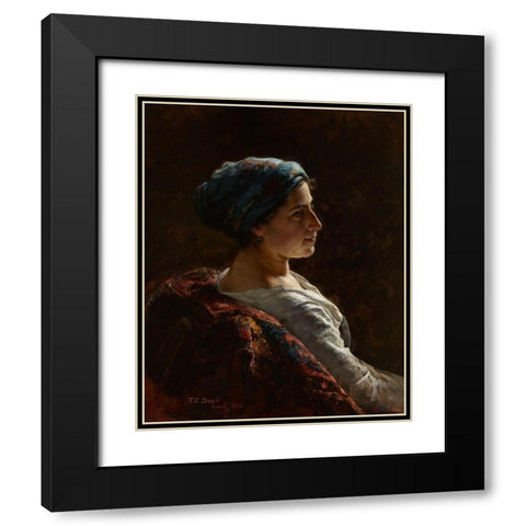 The Munich Model Black Modern Wood Framed Art Print with Double Matting by Steele, Theodore Clement
