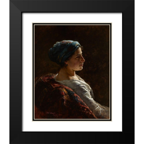 The Munich Model Black Modern Wood Framed Art Print with Double Matting by Steele, Theodore Clement