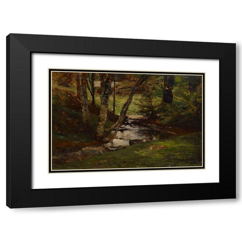 Landscape (Lauras Nook) Black Modern Wood Framed Art Print with Double Matting by Steele, Theodore Clement