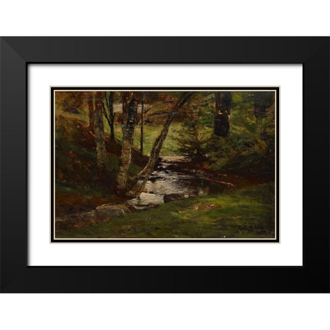 Landscape (Lauras Nook) Black Modern Wood Framed Art Print with Double Matting by Steele, Theodore Clement