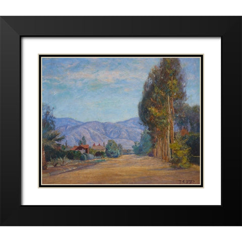 Hills Near Redlands-California Black Modern Wood Framed Art Print with Double Matting by Steele, Theodore Clement