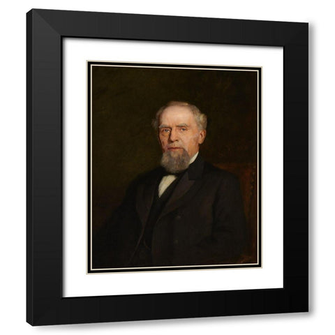 Portrait of William J. Holliday Black Modern Wood Framed Art Print with Double Matting by Steele, Theodore Clement