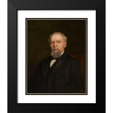 Portrait of William J. Holliday Black Modern Wood Framed Art Print with Double Matting by Steele, Theodore Clement