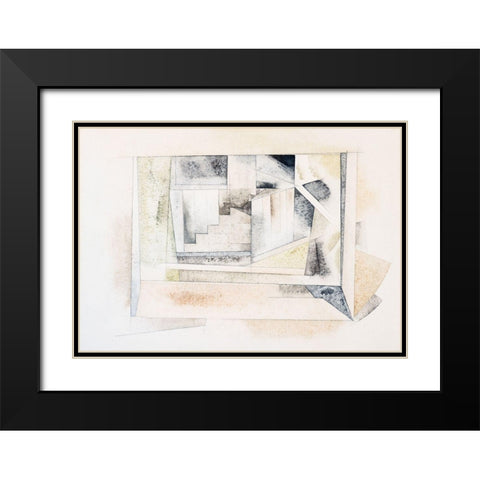 Bermuda-Stairway Black Modern Wood Framed Art Print with Double Matting by Demuth, Charles