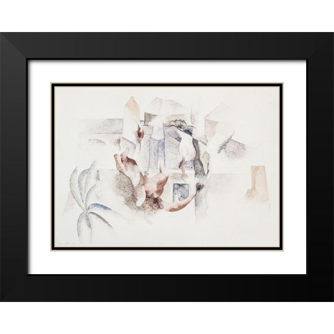 Bermuda Landscape No. 2 Black Modern Wood Framed Art Print with Double Matting by Demuth, Charles