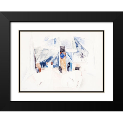 Bermuda Landscape No. 1 Black Modern Wood Framed Art Print with Double Matting by Demuth, Charles