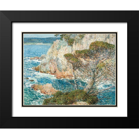 Point Lobos-Carmel Black Modern Wood Framed Art Print with Double Matting by Hassam, Childe